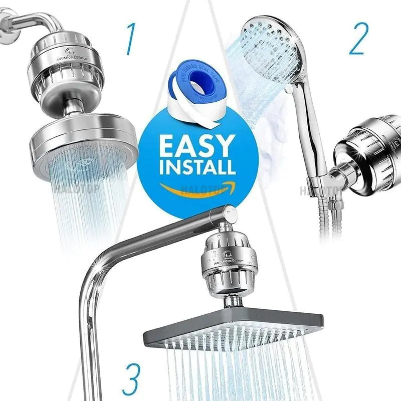 15-Stage Pure Shower Filtration System